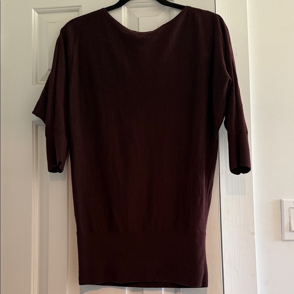 Ann Taylor Deep Burgundy Tunic Top